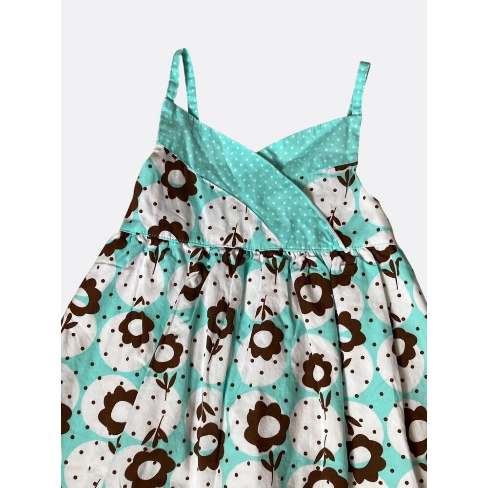 Penelope Mack Girls Sleeveless Floral Dress Size 4 Cotton Blend - Picture 4 of 10